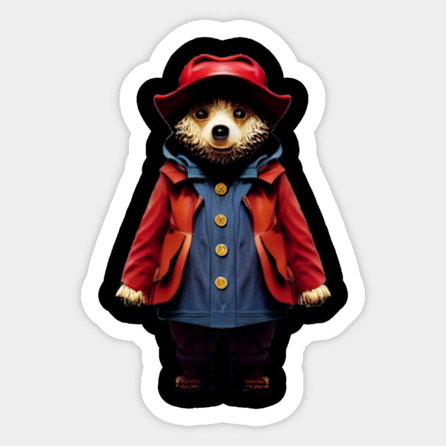 Paddington Bear in Bright Red Coat Sticker by Kit'sEmporium